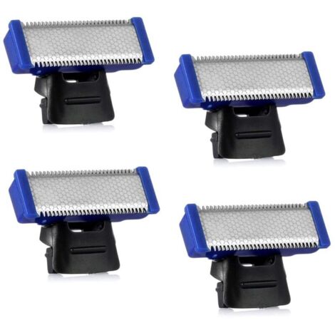 Lot de 4 têtes de rechange pour rasoir électrique avec brosse de rasoir électrique
