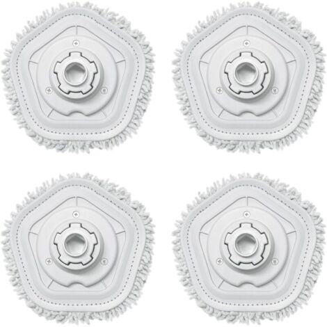 Lot de 4 têtes de rechange pour Xiaomi Dreame W10/Pro, robot de nettoyage Dreame W10, serpillère de rechange haute absorption d'eau et de saleté, pour tous les types de sols
