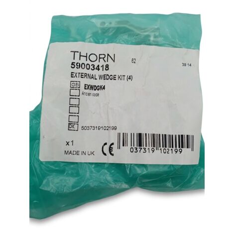 Lot de 4 - THORN - Kit de cales externes pour luminaire - Référence 59003418 - Code EXWDGK4 - EAN 5037319102199 - Pièces de fixation d'origine - Voir photos pour détails