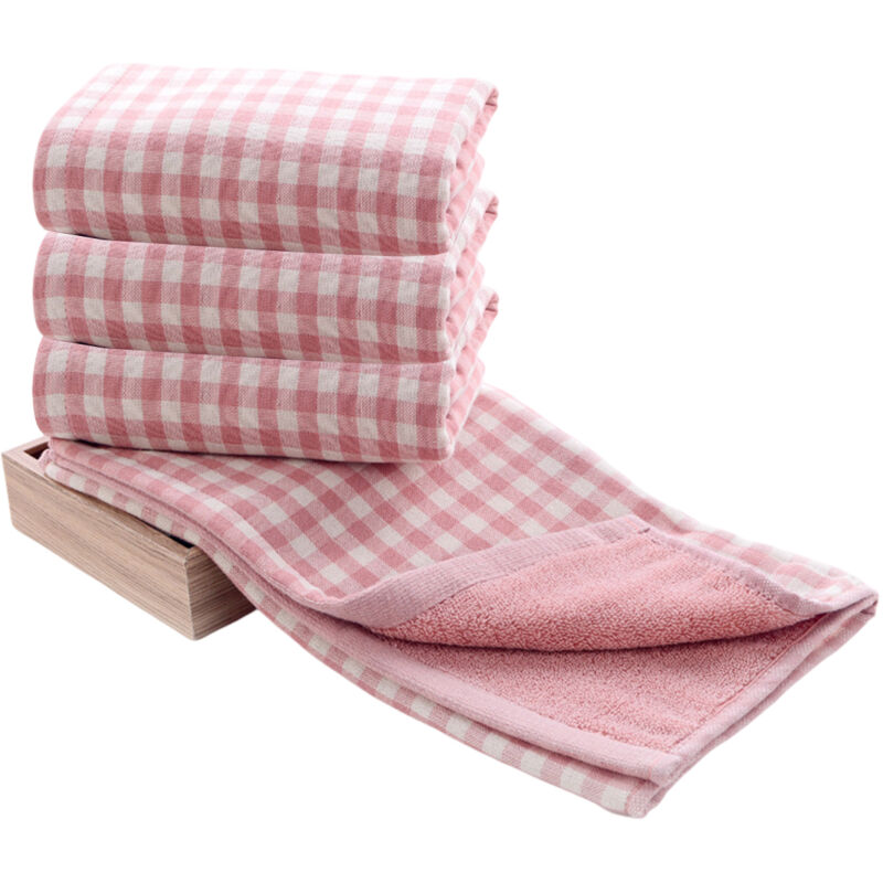 Lot de 4 torchons de cuisine 34x76cm à carreaux Buffalo, en coton doux, style champêtre.////.