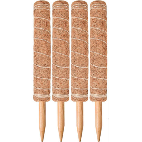 Lot de 4 tuteurs en mousse de 40 cm, pour plantes en cocotier
