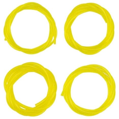 Lot de 4 Tuyaux Carburant Flexibles 4.8 m pour Outils de Jardin – 4 Diamètres