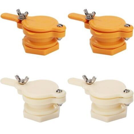 Lot de 4 vannes pour extracteur de miel, robinet pour extracteur de miel, vanne à miel durable pour seau de 5 gallons, matériel d'extraction de miel, fournitures apicoles
