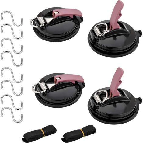 Lot de 4 Ventouse pour Voiture Max.22KG pour Auvent Pare-Soleil Bâche Et Couverture De Véhicule