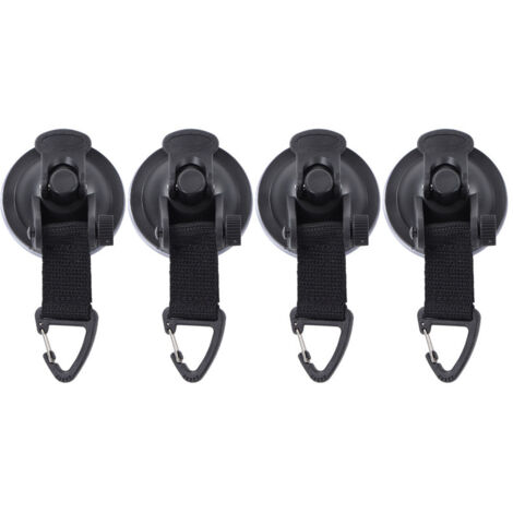Lot de 4 ventouses haute résistance, légères, pour tente de voiture et bâches de camping.
