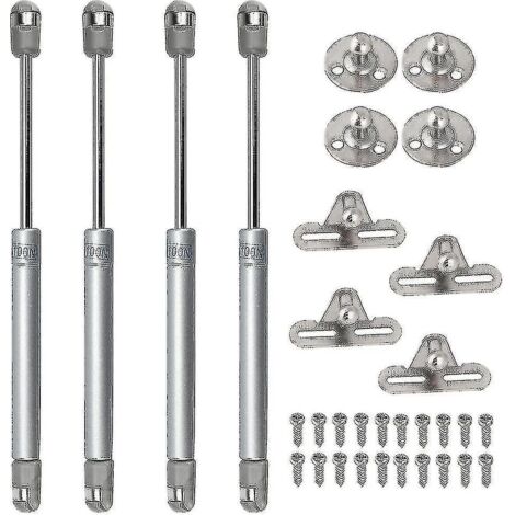 Lot de 4 vérins à gaz 100 N, vérins à gaz hydrauliques, amortisseurs à gaz réglables, pour meubles de cuisine, maison, magasin [gratuit]