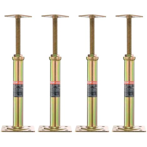 Lot de 4 vérins de plancher réglables – Dispositif de nivellement et de levage pour sols de maison – Hauteur de 11,6" à 16"