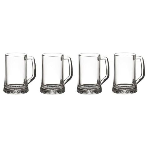 Lot de 4 verres à bière avec anse 32 cl
