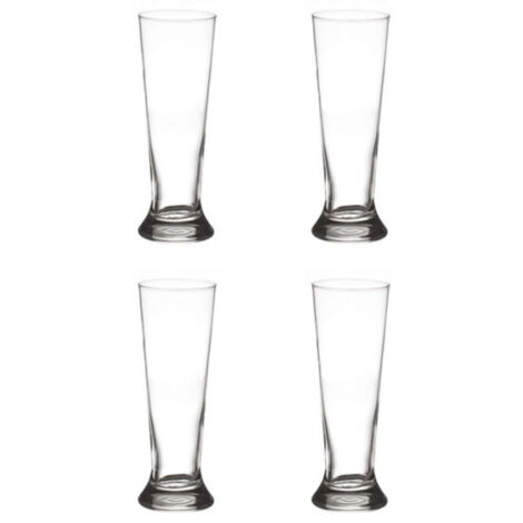 Lot de 4 Verres à Bières "Droit" 37cl Transparent