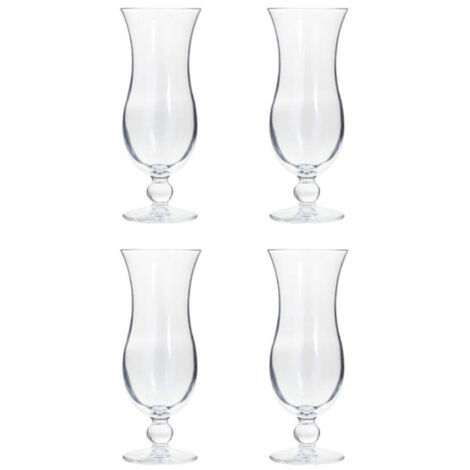 Lot de 4 Verres à Cocktails "Blue Hawai" 44cl Transparent