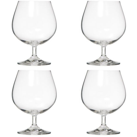 Lot de 4 Verres Design "Cognac" 40cl Transparent