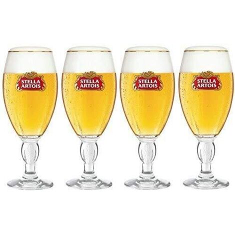 Lot de 4 verres Stella Artois - Calices 33 cl - Collection Home Serve