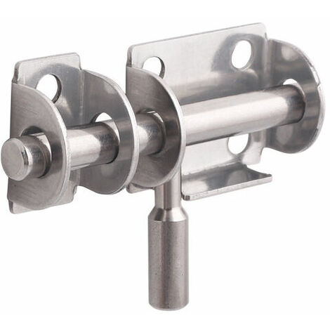 Lot de 4 Verrou de Porte Coulissant, Serrure Porte Interieure Porte de Jardin, Loquet Porte Coulissant en Acier Inox, Verrou Porte en Bois, Serrure Porte Coulissante pour Salle de Bain, Chambre