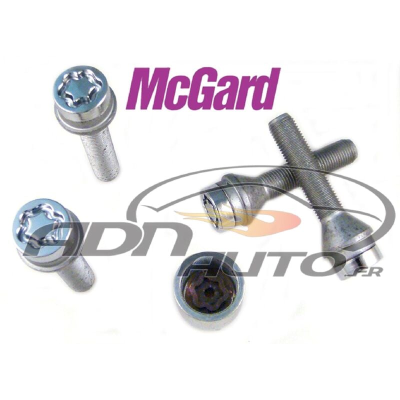 4 vis - 12x125 - L49.2 - H19 - Conique - Chrome - Antivol de Roues - 27180SU