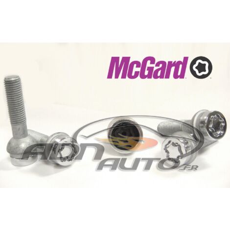 Lot de 4 vis - 12x150 - L45 - H17 - Spherique - Chrome - Antivol de Roues - 28037SU