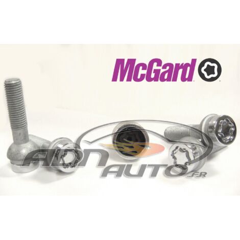 Lot de 4 vis - 12x150 - L45 - H17 - Spherique - Chrome - Antivol de Roues - 28037SU