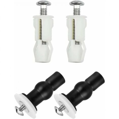 Lot de 4 vis de fixation pour charnière de siège de toilette, vis d'expansion pour couvercle de toilette, jeu de vis de fixation pour couvercle de toilette, pièces de rechange