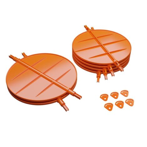 Lot de 4 volets de réglage de débit d'air Ø 200mm + 2 volets Ø 250mm - Baillindustrie