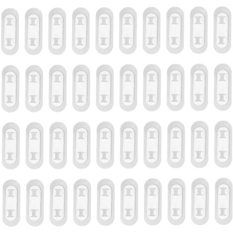 Lot de 40 attaches-câbles autocollantes, sans perçage, pour la maison, la voiture, le bureau ou le bureau (blanc).-AquaForge