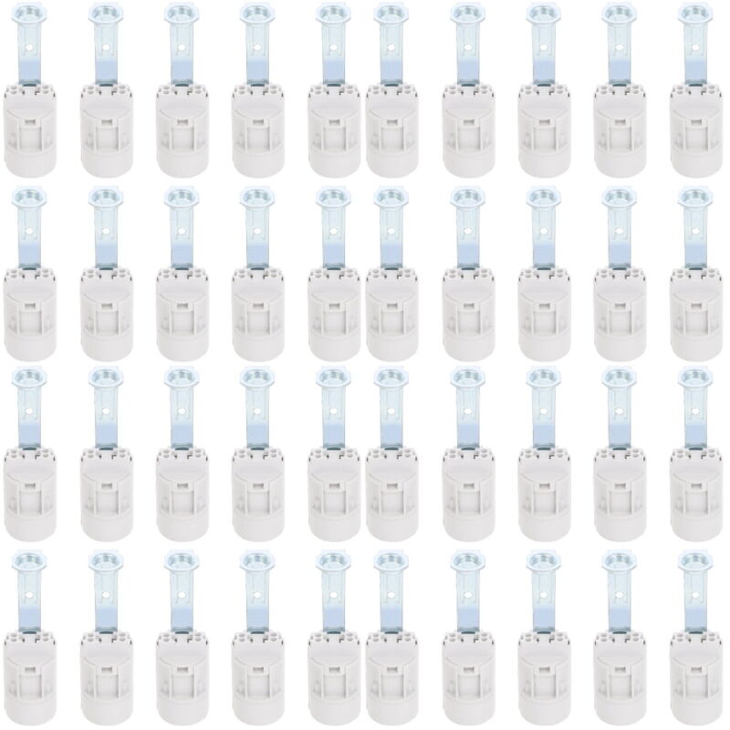 Lot de 40 douilles pour ampoules de bougie, bases de candélabre, supports d'ampoules de lampe, support de lumière