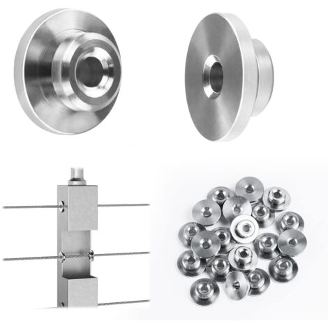 Lot de 40 œillets pour garde-corps à câble avec roulette de niveau 1/8 po  pour câble métallique de niveau 1/8 po Manchons de protection en acier inoxydable T316 Kit de quincaillerie pour garde-corps 
