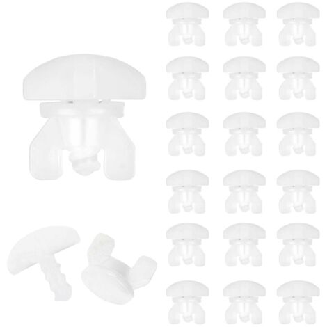 Lot de 40 rideaux de blocage universels, pour systèmes de rails, bloqueurs intermédiaires, rideaux, bloqueurs, rail de rideau (transparent)
