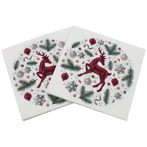 lot De 40  Serviettes En Papier Colores-serviette De Table Renne,  Bricolage, Origami, Pour La Gastronomie, Anniversaire, Mariage, Dcoration De Ta