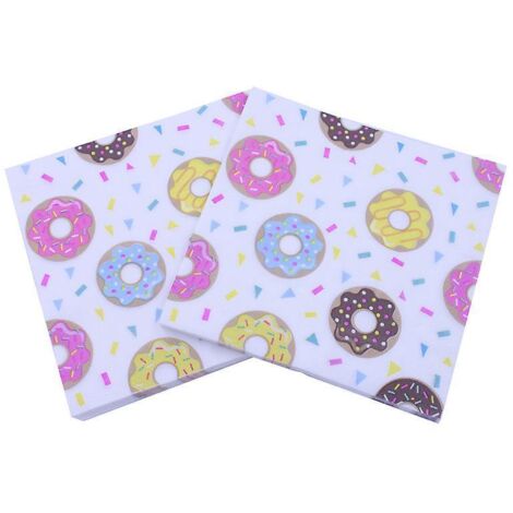 lot De 40  Serviettes En Papier Colores-serviettes De Table En Forme De Beignet Serviettes De Table,  Bricolage, Origami, Pour La Gastronomie, Ann