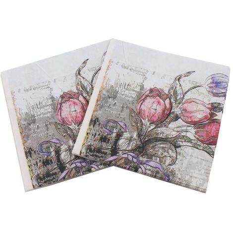 lot De 40  Serviettes En Papier Colores-serviettes De Table Mouchoirs Floraux,  Bricolage, Origami, Pour La Gastronomie, Anniversaire, Mariage, Dc