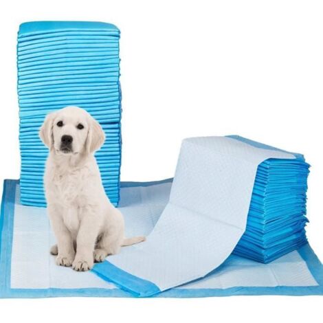 Lot de 40 Tapis Educateurs Apprentissage à la Propreté pour Chien Chiot Tapis Super Absorbants à 6 Couches avec Séchage Rapide