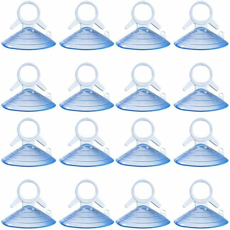 Lot de 40 ventouses en pvc transparent sans crochets - Ventouses rondes en plastique adhésif puissant pour voiture, pare-soleil, fenêtre, salle de