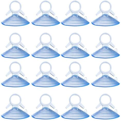 Lot de 40 ventouses rondes en PVC transparent sans crochets pour voiture, pare-soleil, fenêtre, salle de bain, cuisine