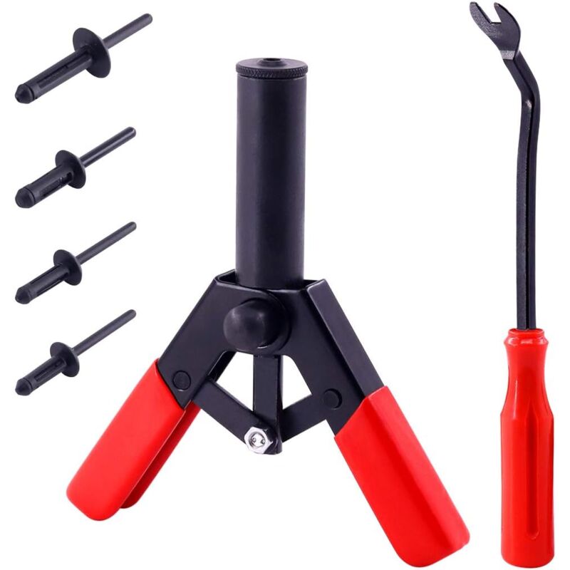 Paryou - Lot de 41 Pistolets à Rivets en polyéthylène avec 1 Outil de Retrait de Rivets, Outil de Rivet en polyéthylène pour Tous Les Rivets en