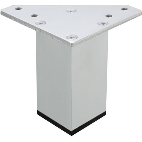 Lot de 4(10 cm) Pieds pour Meubles Blancs – Vis Incluses, Couleur Blanc - Pieds DIY aluminium pour Tables, Meubles de Salle de Bains, Armoires, Etagères