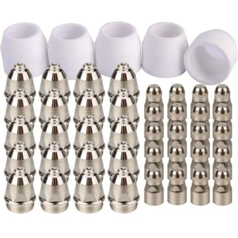 Lot de 45 électrodes consommables pour cutter plasma P80 1,7 pointe 100 A