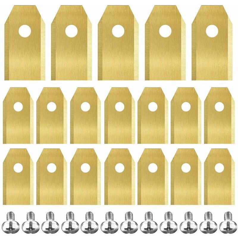 Lot de 45 lames de rechange en titane pour Robot Tondeuses Husqvarn/Automower/Gardena, 105, 310, 315, 320, 420, 430x, R40i, Robuste (3 g / 0.75 mm)