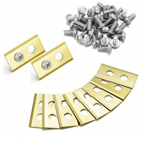 Lot de 45 lames en titane de rechange pour tondeuse robot Worx Landroid - Lames en titane de 1 mm de qualité supérieure et vis Dacromet améliorées