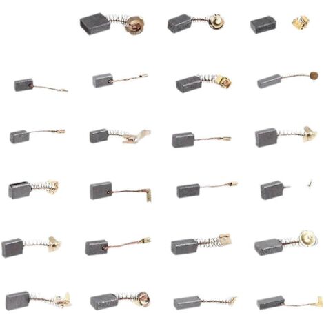 Lot de 46 balais de charbon pour moteurs électriques, 23 tailles différentes