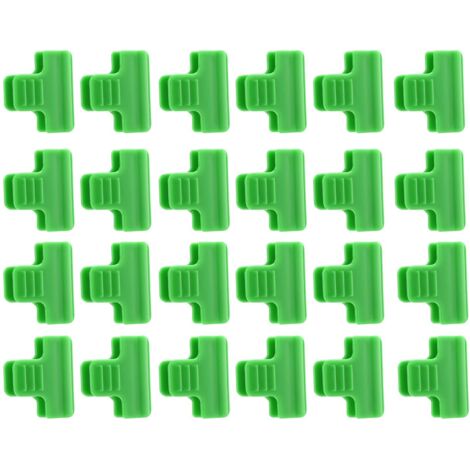 Lot de 48 clips de serrage en plastique pour serre, filet de protection, tunnel, serre pour support d'extension de plantes (8 mm)