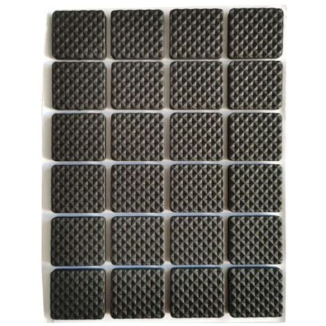 Lot de 48 patins antidérapants en caoutchouc pour pieds de table et de chaise (2,1 x 2,1 cm)