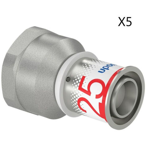 LOT DE 5 ADAPTATEURS FILETÉS FEMELLE UPONOR S-PRESS PLUS Ø25-RP1''FT - 1070520
