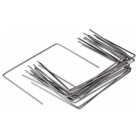 Lot de 5 Agrafes de Fixation Métal pour Toile de paillage ou géotextile avec Pointes biseautées 20cmX20cmX20cm