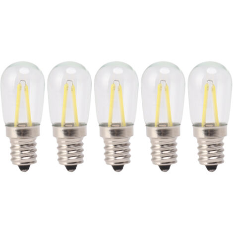 Lot de 5 ampoules LED E12 pour réfrigérateur, faible dégagement de chaleur et faible consommation d'énergie, 120 V, lumière blanche