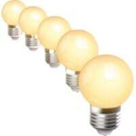 Lot de 5 Ampoules LED E27 Blanc Chaud Spécial Extérieur - PACK5EEGRLP