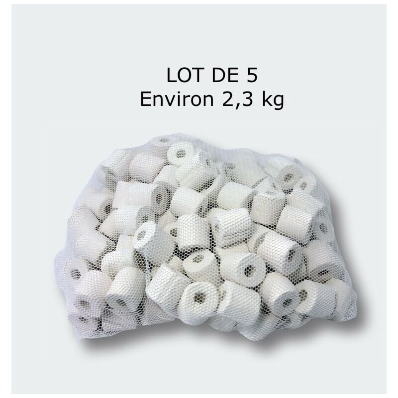 Lot 5 : Anneaux, Nouilles Céramique Pour Filtre D'Aquariums, Bassins