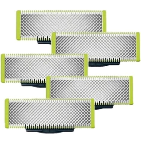 Lot de 5 Applicable à OneBlade-Lames de rechange. pour rasoir/tondeuse électrique OneBlade. acier inoxydable robuste. taille. stylisation et rasage.OneBlade QP2520 QP2523 QP2530 QP6510 QP6523 QP220