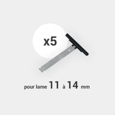 Lot de 5 attaches de tablier de volet roulant pour lame PVC ou ALU de 11 à 14 mm pour axe ZF54