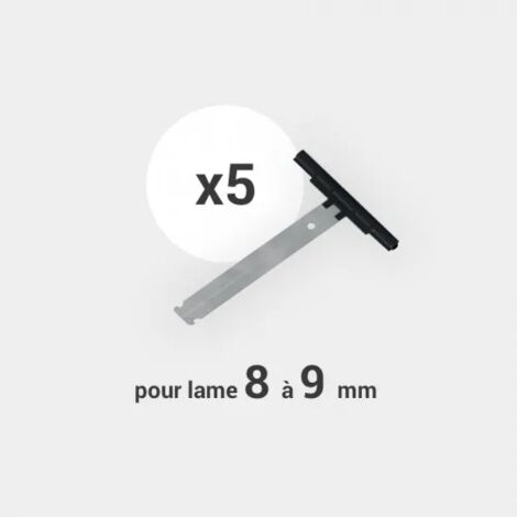 Lot de 5 attaches de tablier de volet roulant pour lame PVC ou ALU de 8 à 9 mm pour axe ZF54