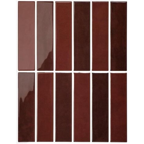 Lot de 5 Autocollants Muraux Style Vintage - Décorations 3D Premium Autoadhésives et Imperméables pour Cuisine et Salle de Bain, Relooking Crédence Facile