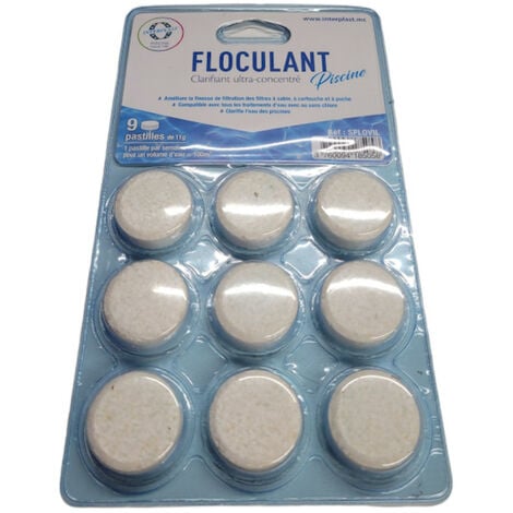 lot de 5 blisters Flovil de 9 pastilles - floculant clarifiant piscine - Jardiboutique
